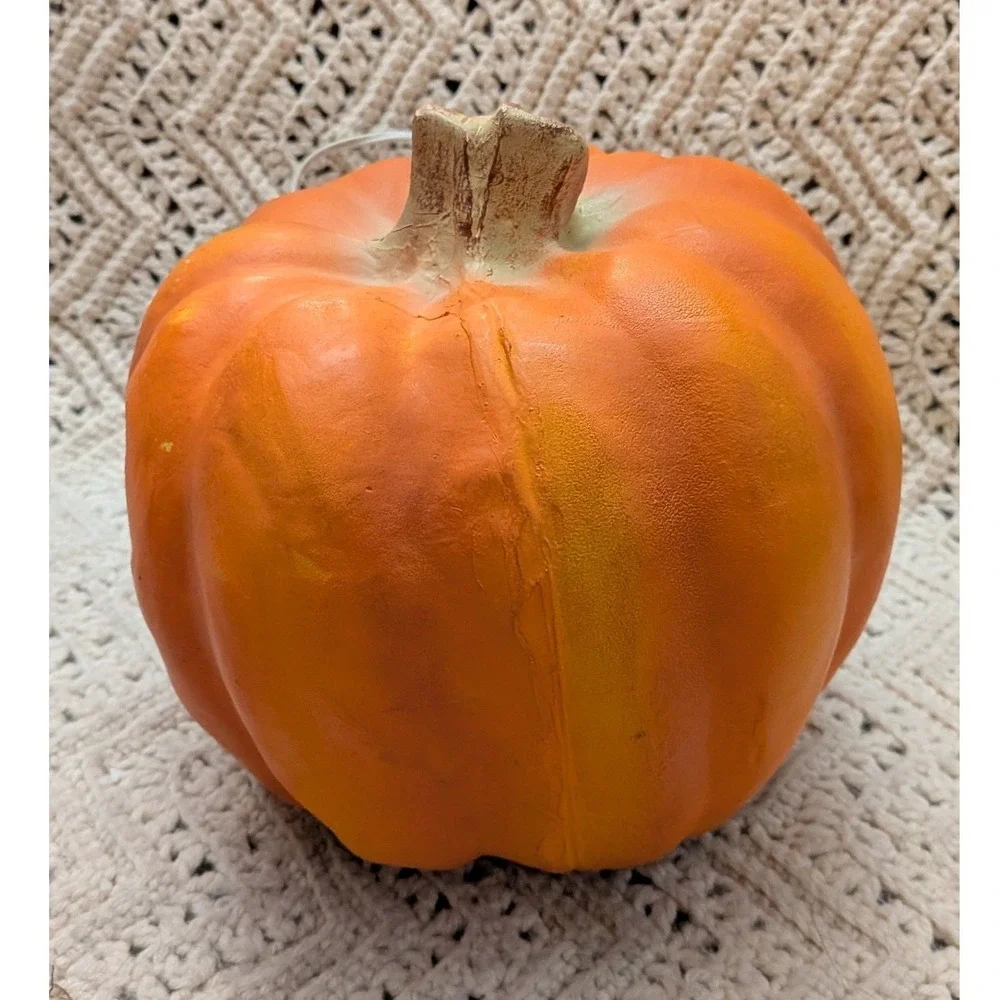 Vintage 1993 Trendmasters Halloween Light Up Foam Pumpkin Jack O Lantern